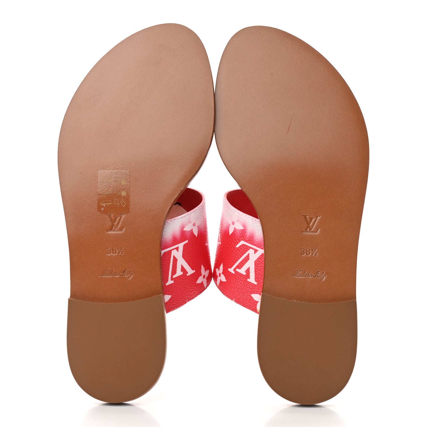 Monogram Escale Palma Sandals 38.5 Rouge