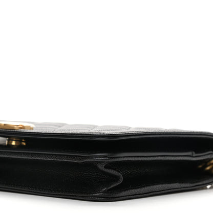 Chanel Caviar Quilted Boy Wallet On Chain WOC Black 11 of 12