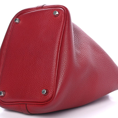 Hermes Taurillon Clemence Picotin Lock 18 PM Rubis 8 of 8