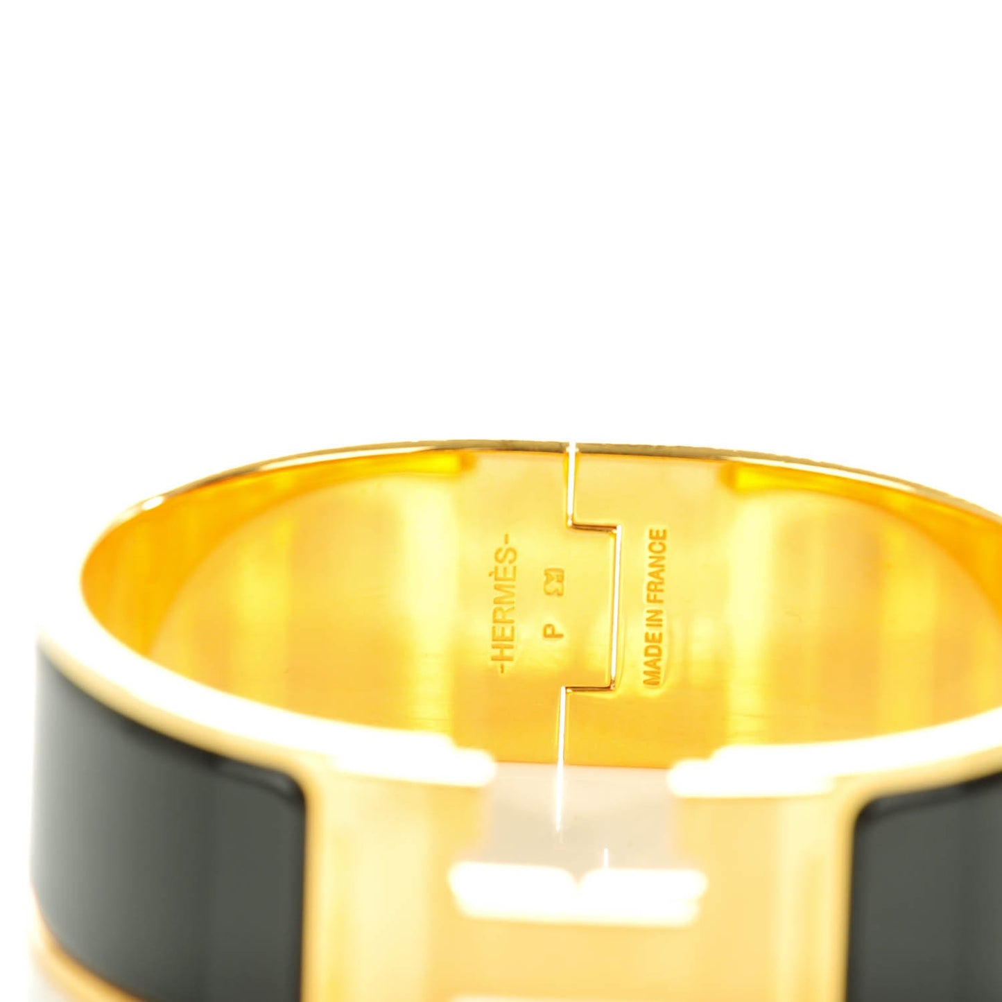 Enamel Wide Clic Clac H Bracelet PM Black