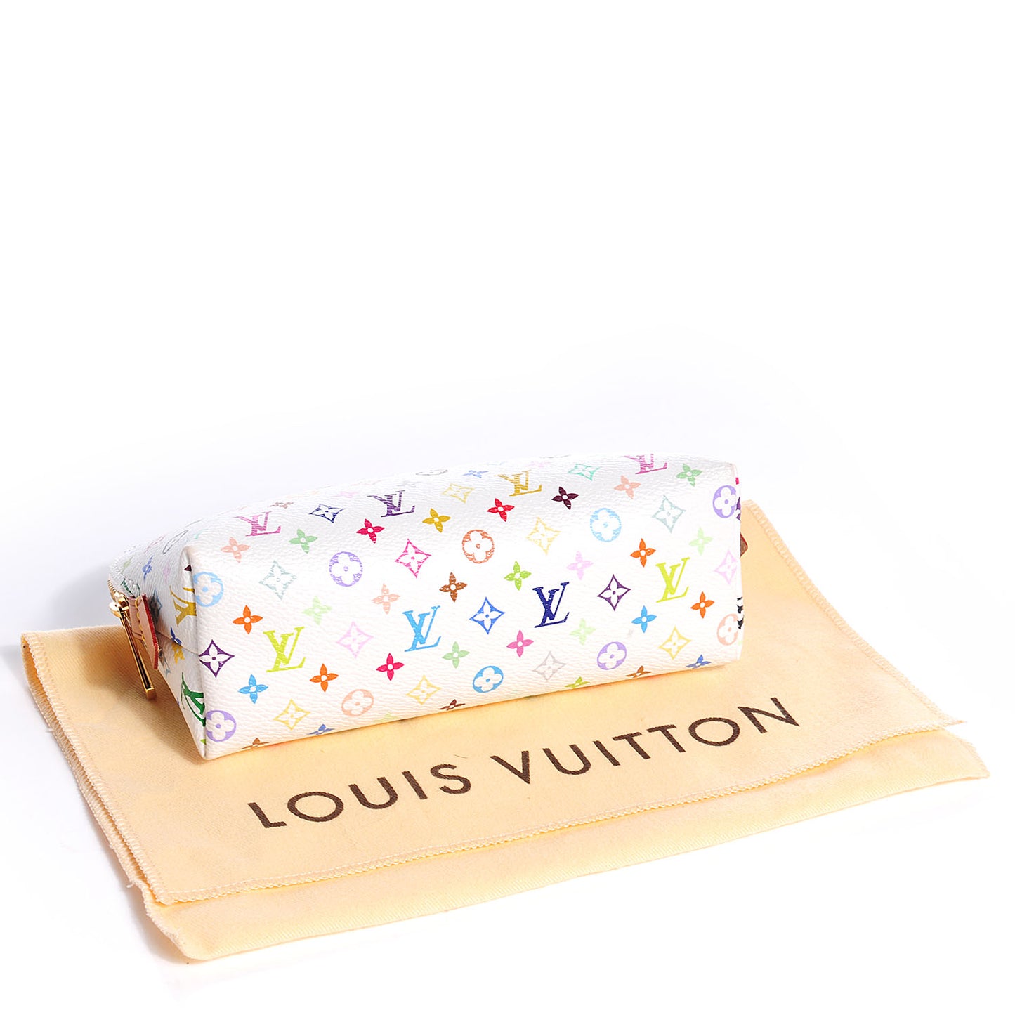 Monogram Multicolor Cosmetic Pouch White Litchi
