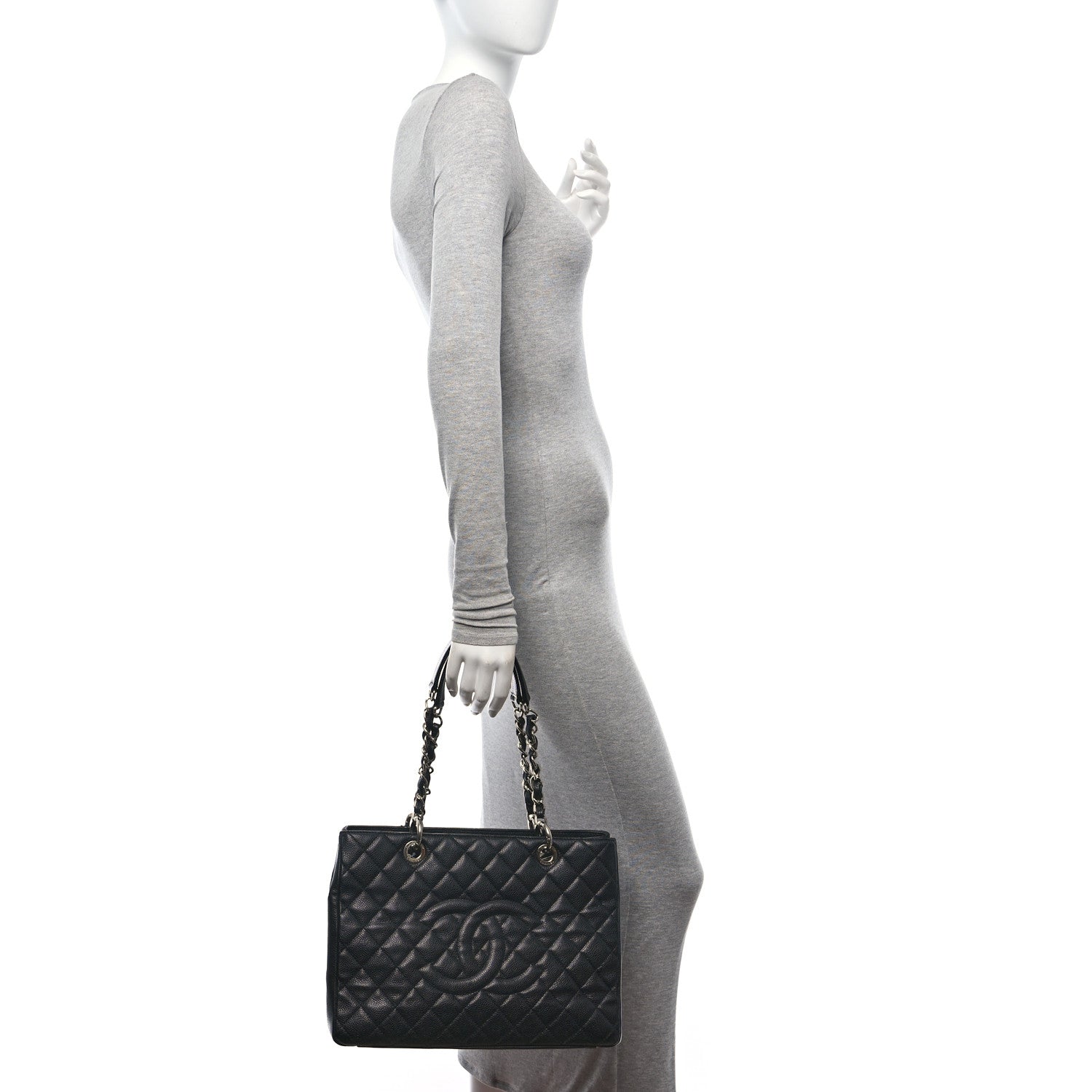 Chanel Caviar Quilted Grand Shopping Tote GST Black 2 of 10