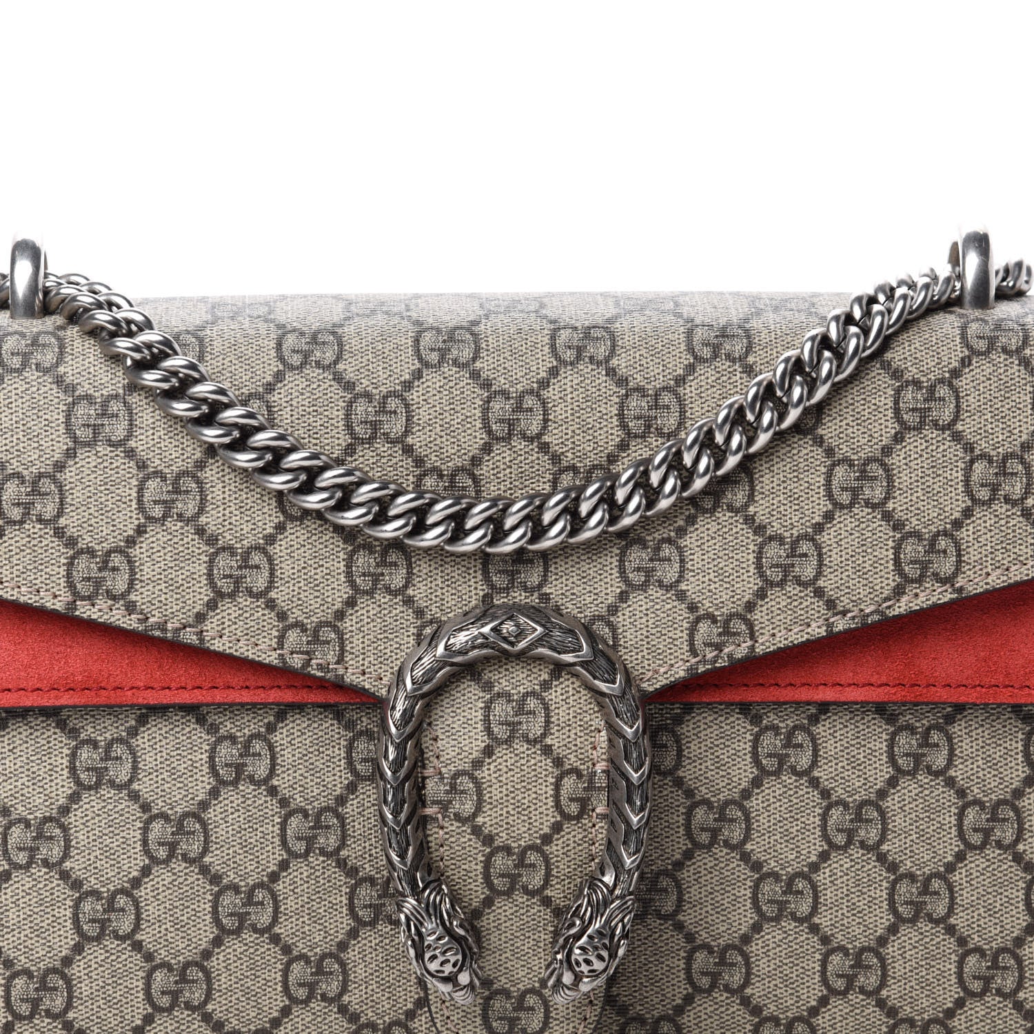 Gucci GG Supreme Monogram Small Dionysus Shoulder Bag Red 11 of 11