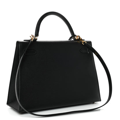 Hermes Epsom Kelly Sellier 32 Black 2 of 10