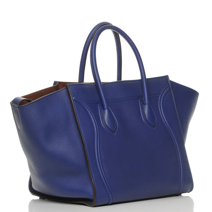 Celine Supple Calfskin Medium Phantom Luggage Indigo 3 of 8