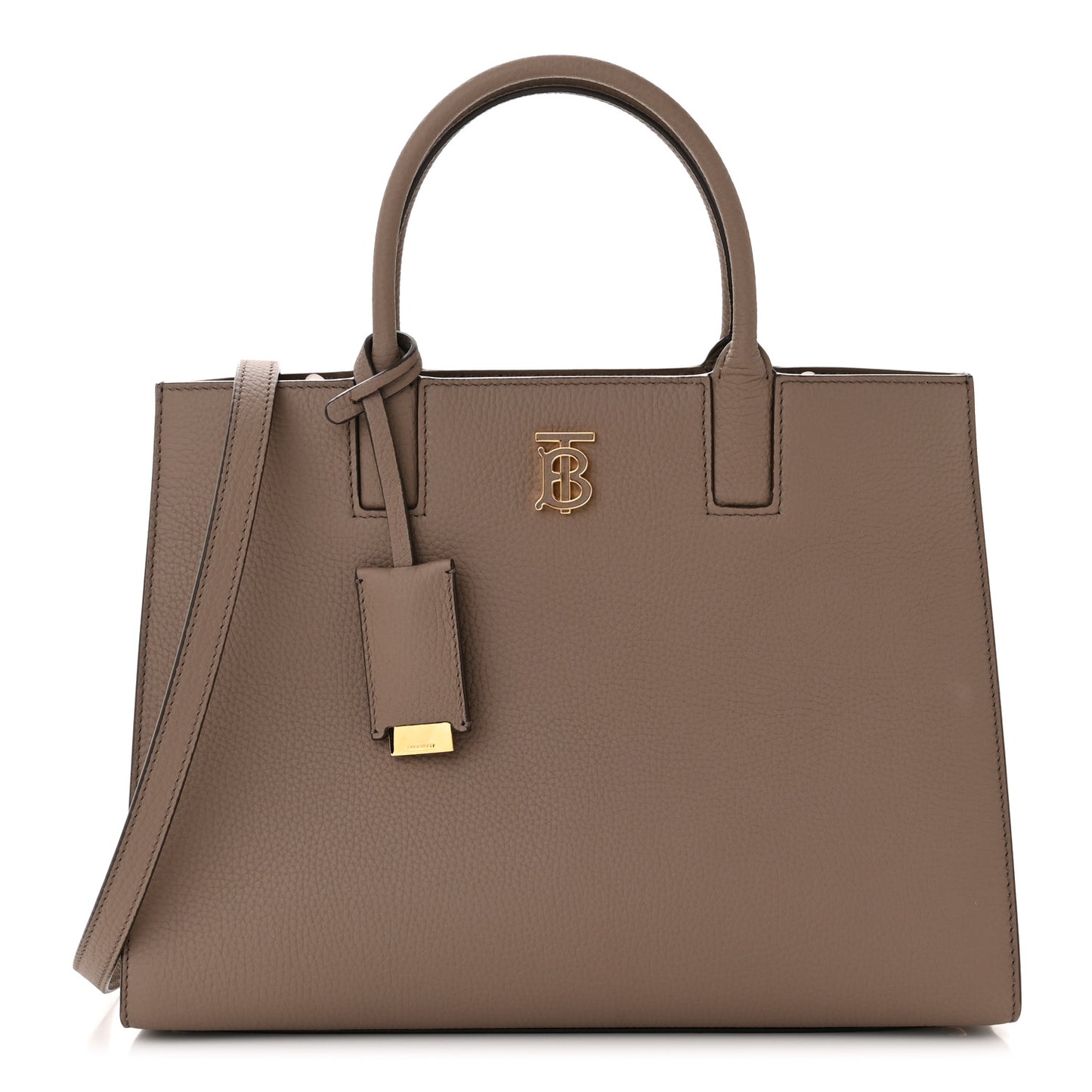 Grained Calfskin Small Frances Tote Light Saddle Brown