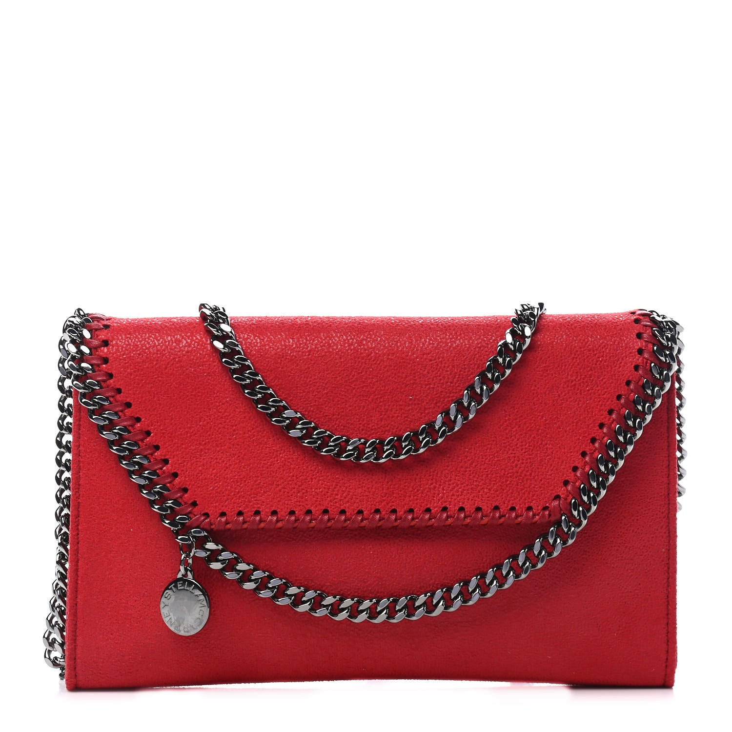 Stella McCartney Shaggy Deer Mini Falabella Crossbody Bag Cherry 1 of 8
