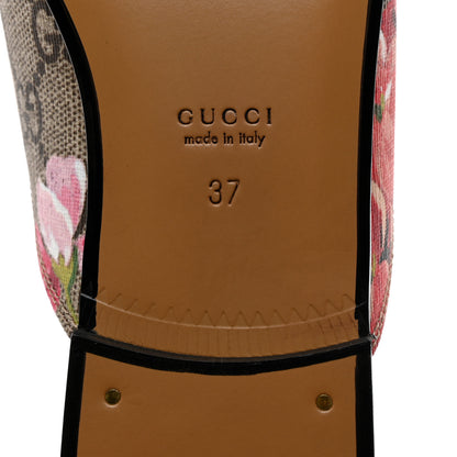 Gucci GG Supreme Monogram Blooms Womens Princetown Slippers 37 Beige Multicolor Dry Rose 8 of 9