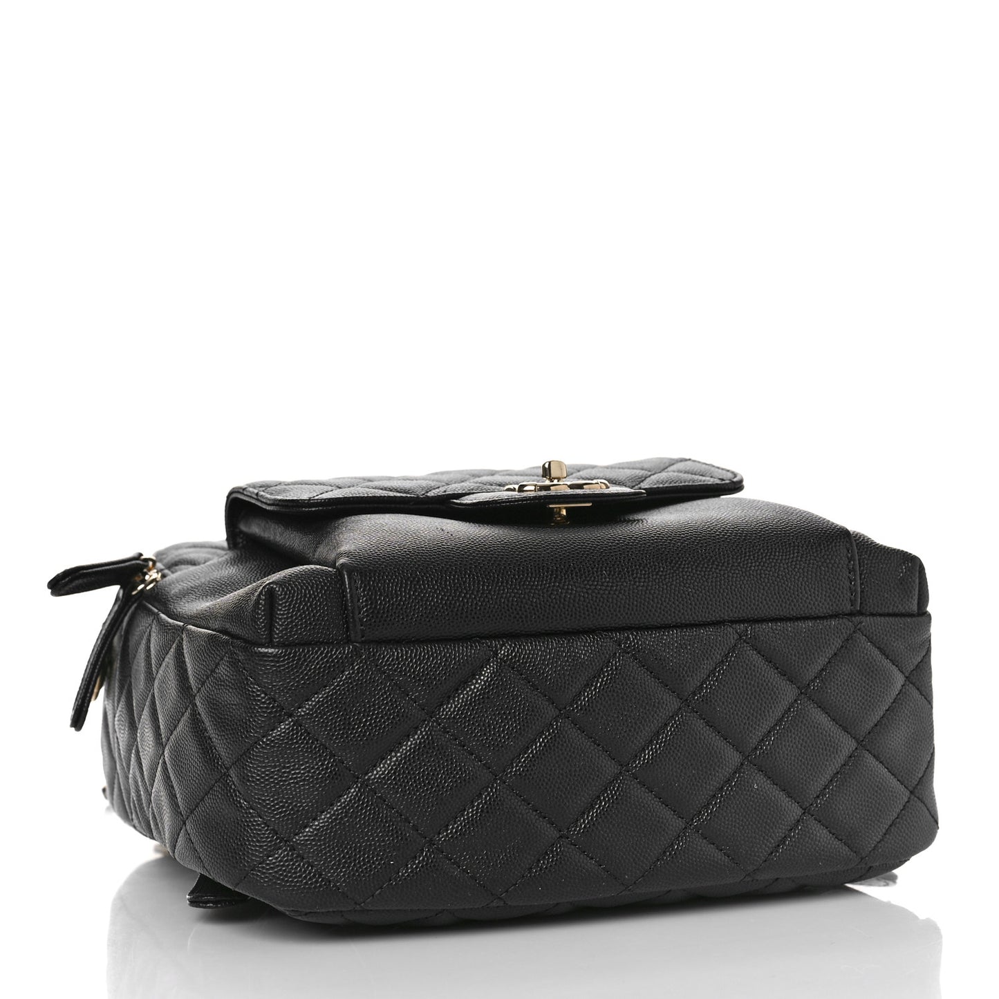 Caviar Quilted Medium Zip Around Backpack Black