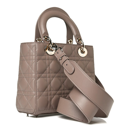 Christian Dior Lambskin Cannage Small My ABCDior Lady Dior Warm Taupe 3 of 13