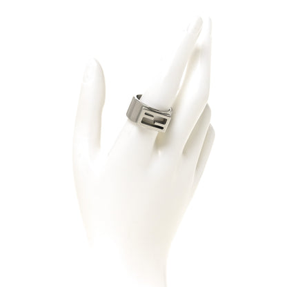 Fendi Metal Baguette Ring 62 10 Silver 2 of 6