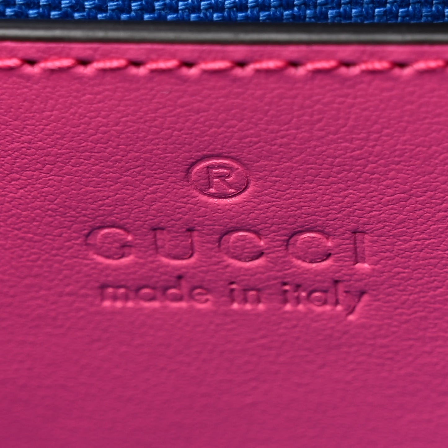 Calfskin GG Tennis Bi-Color Embossed Mini Duffle Bag Modern Fucsia Modern Blue