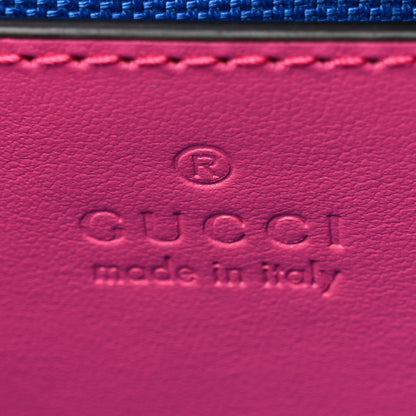 Gucci Calfskin GG Tennis Bi-Color Embossed Mini Duffle Bag Modern Fucsia Modern Blue 6 of 10