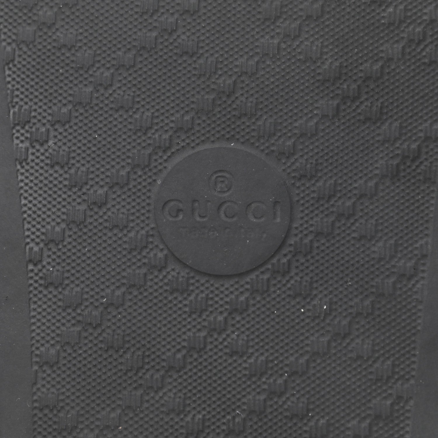 Gucci Rubber GG Monogram Perforated Womens Slide Sandals 40 Black 7 of 7