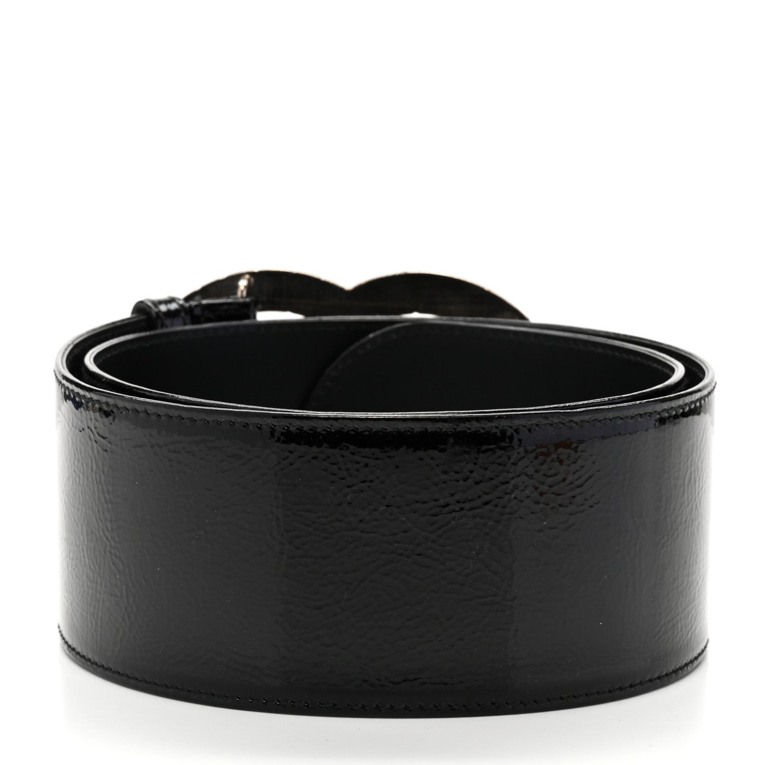 Chanel Patent CC Wide Belt 80 32 Black 2 of 9