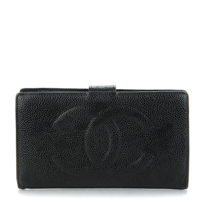 Chanel Caviar Timeless CC French Wallet Black 1 of 9