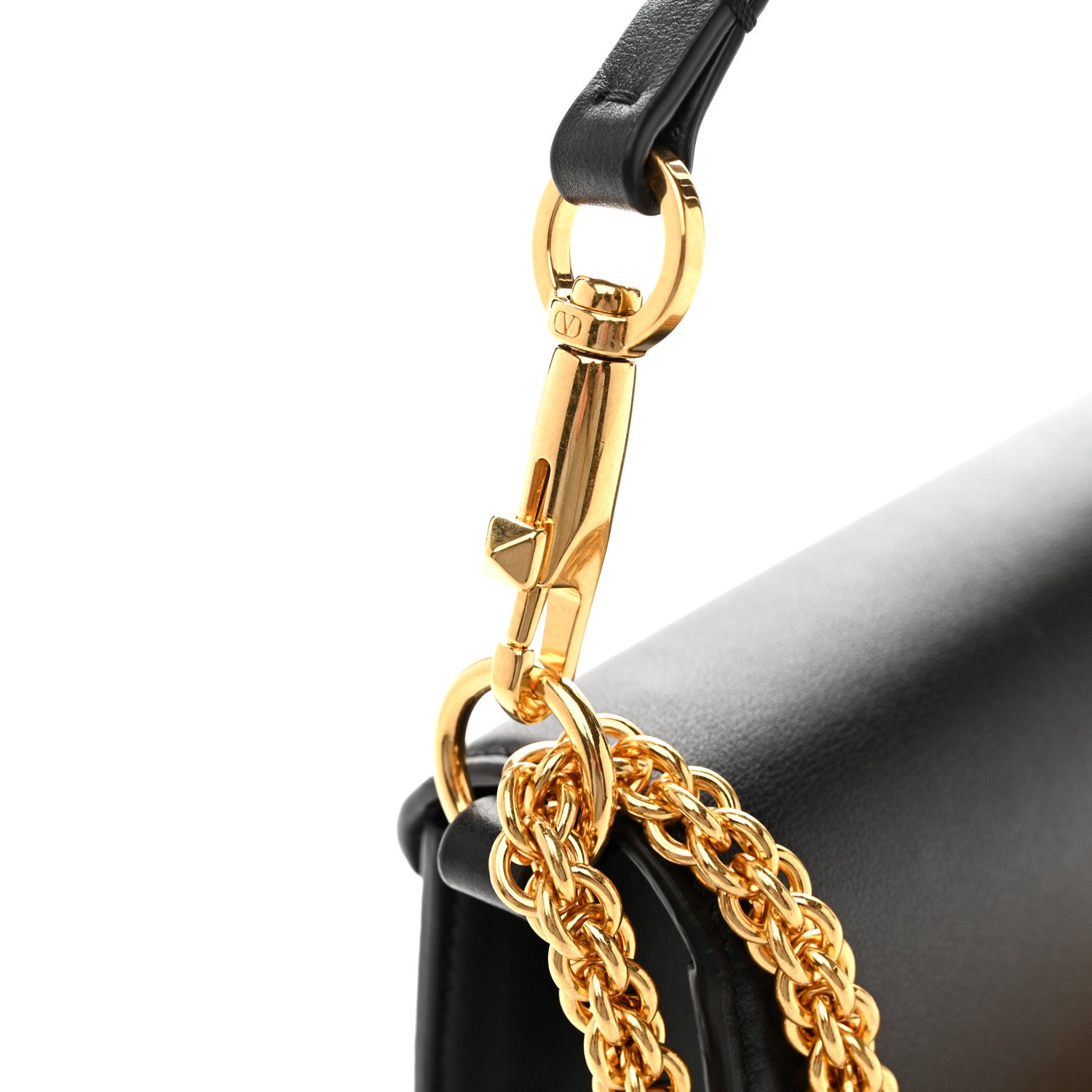 Valentino Garavani Calfskin Vlogo Small Loco Shoulder Bag Black 10 of 11