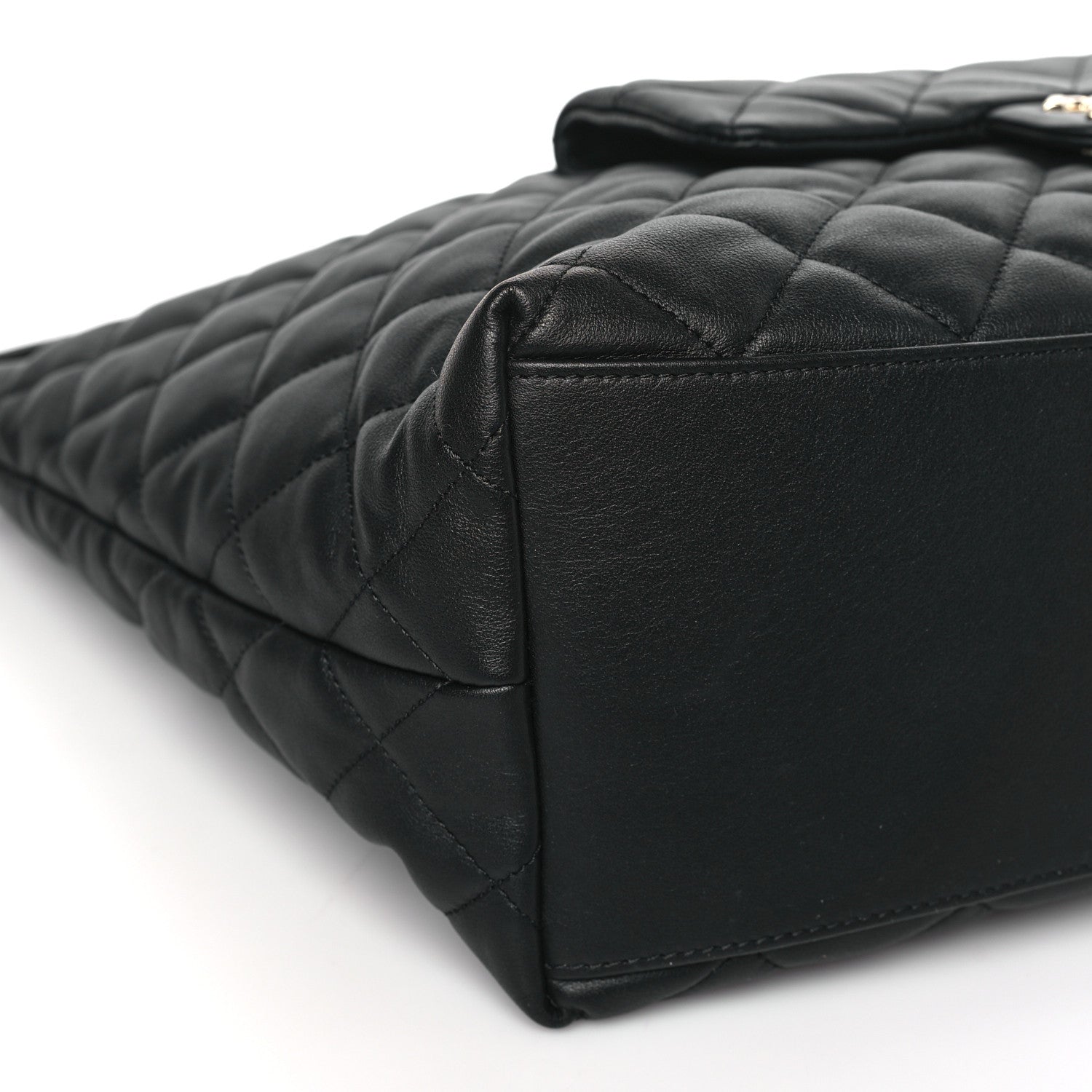 Chanel Calfskin Quilted Large Coco Mellow Hobo Black 8 of 9