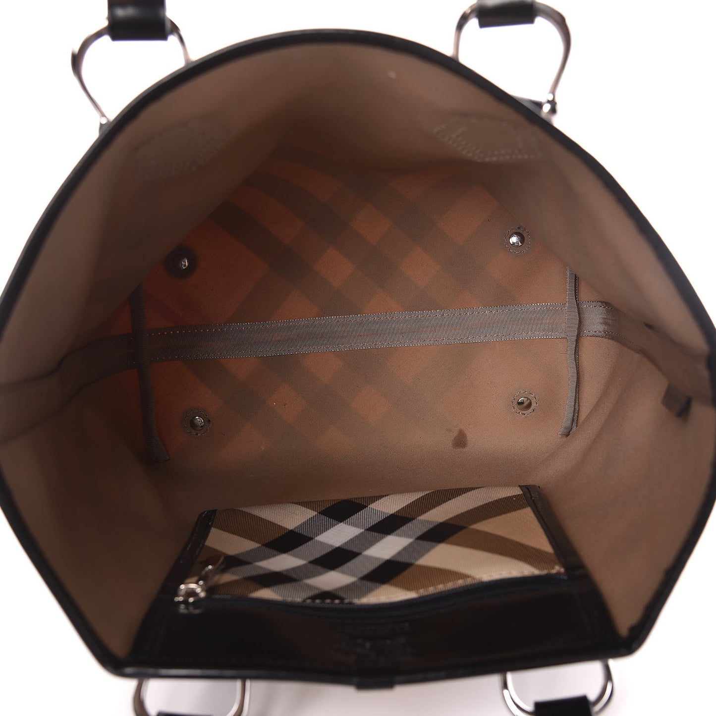 Patent Trim Nova Check Small Nickie Shopper Tote