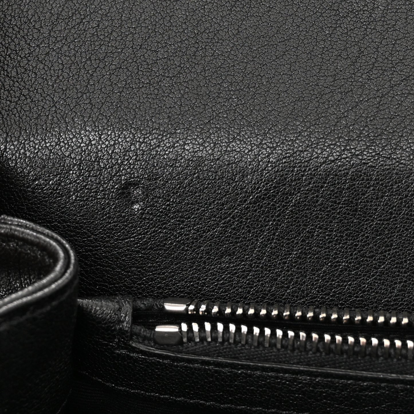 Sheepskin Matelasse Chevron Monogram Medium College Bag Black
