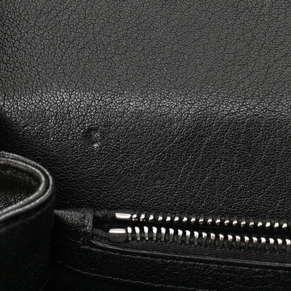 Saint Laurent Sheepskin Matelasse Chevron Monogram Medium College Bag Black 11 of 12