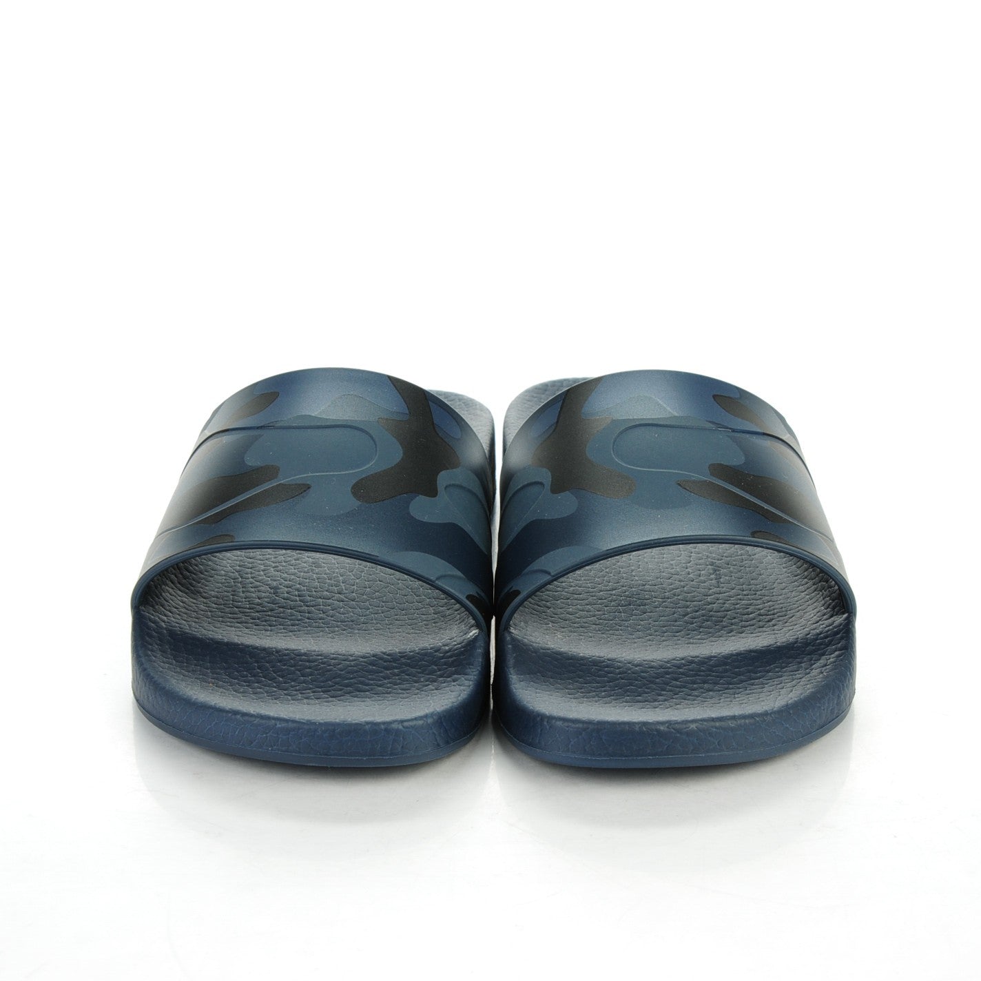 Rubber Camo Slide Sandals 41 Blue