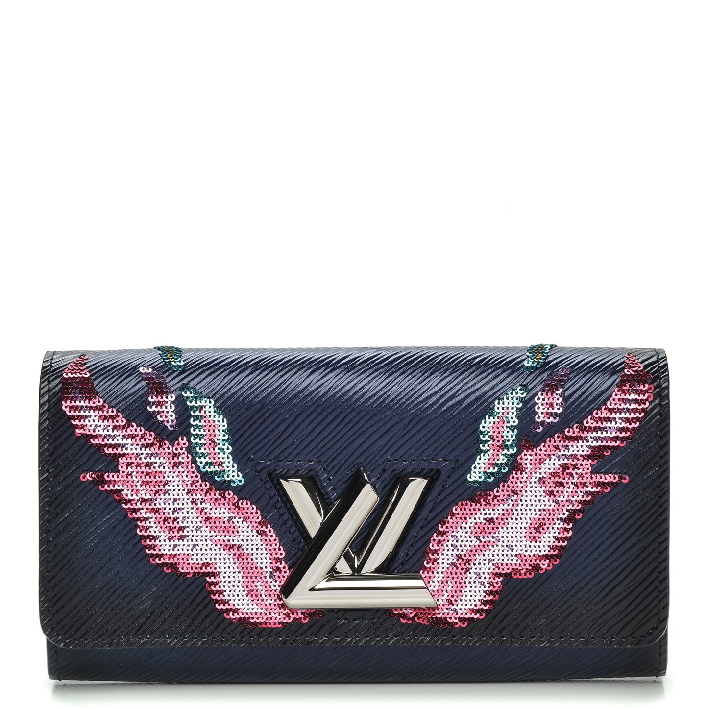 Epi Sequins Flame Twist Wallet Indigo