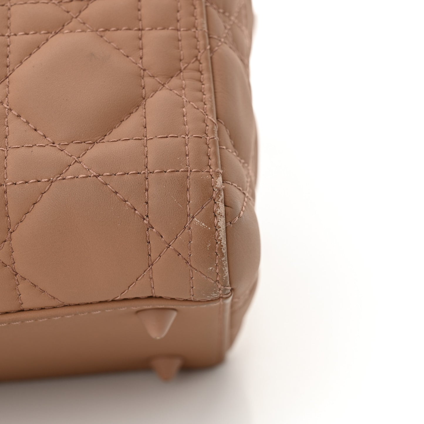 Ultra Matte Calfskin Cannage Medium Lady Dior Beige