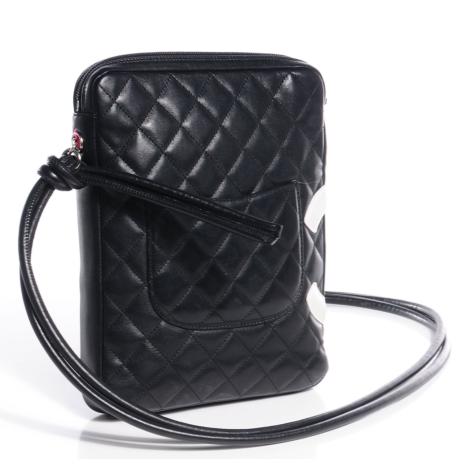 Chanel Calfskin Cambon Medium Messenger Black White 3 of 7