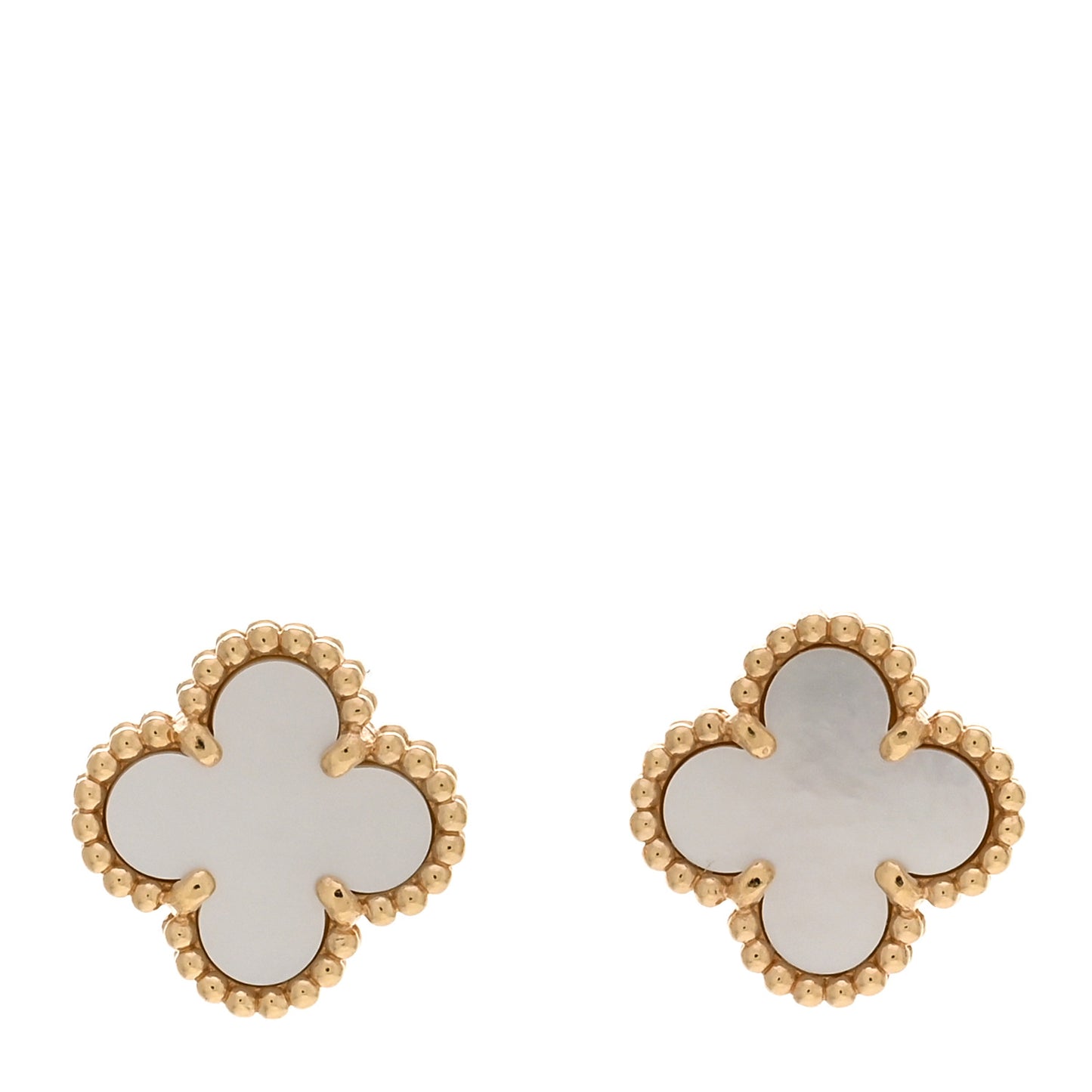 18K Yellow Gold Mother of Pearl Sweet Alhambra Earrings