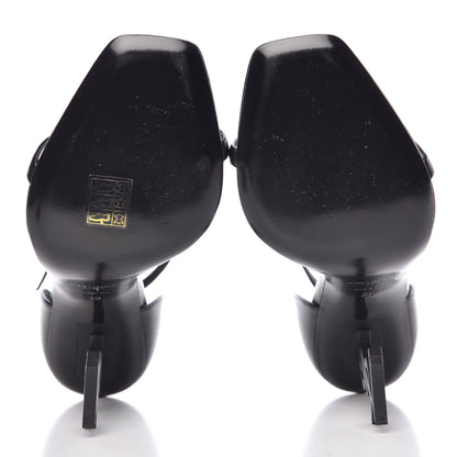 Saint Laurent Calfskin Opyum Sandals 39 Black 5 of 10