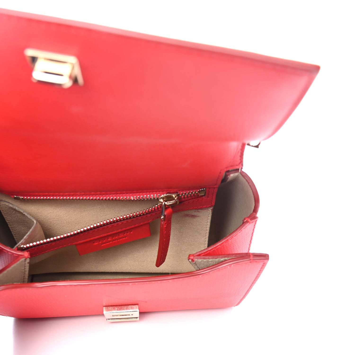 Givenchy Calfskin Mini Pandora Box Crossbody Bag Red 4 of 5