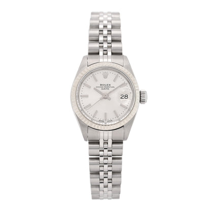 Rolex Stainless Steel 18K White Gold 26mm Oyster Perpetual Datejust Watch Silver 6917 1 of 4