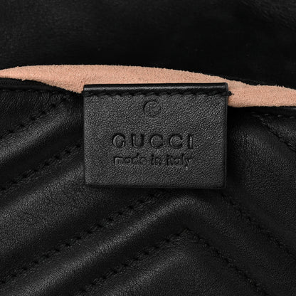 Gucci Calfskin Matelasse Super Mini GG Marmont Shoulder Bag Black 6 of 10