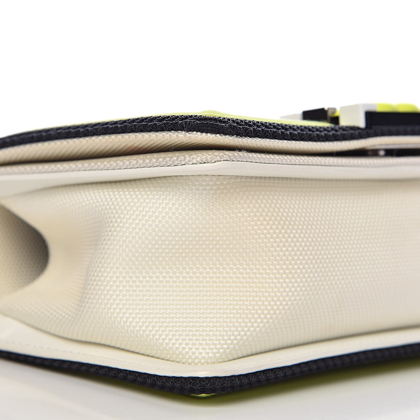 Canvas Quilted Small Fluo Boy Flap White Black Yellow