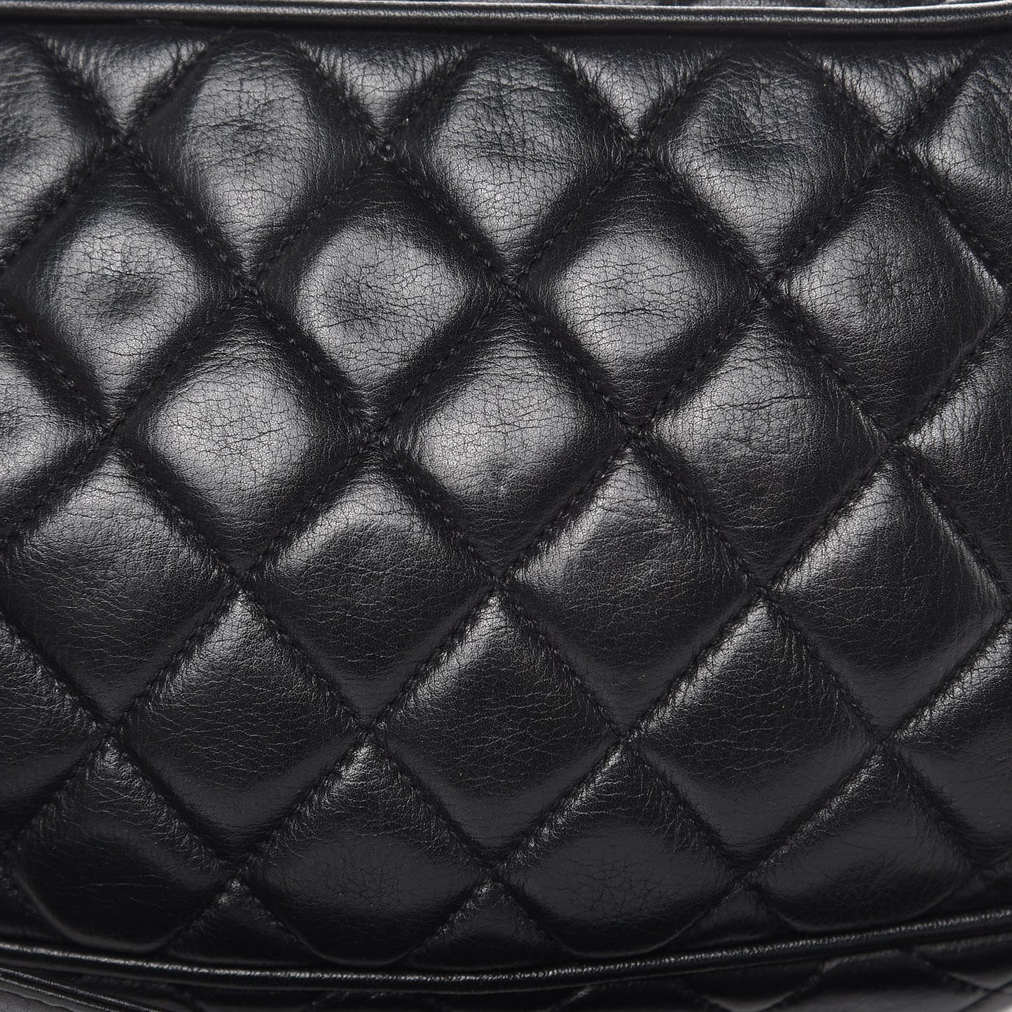 Calfskin Quilted Waist Bag Black