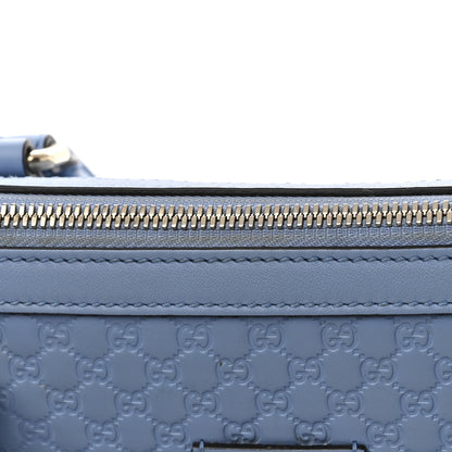 Gucci Soft Microguccissima Small Zippered Satchel Light Blue 12 of 17