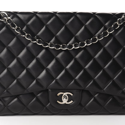 Chanel Lambskin Quilted Maxi Single Flap Black 10 of 10
