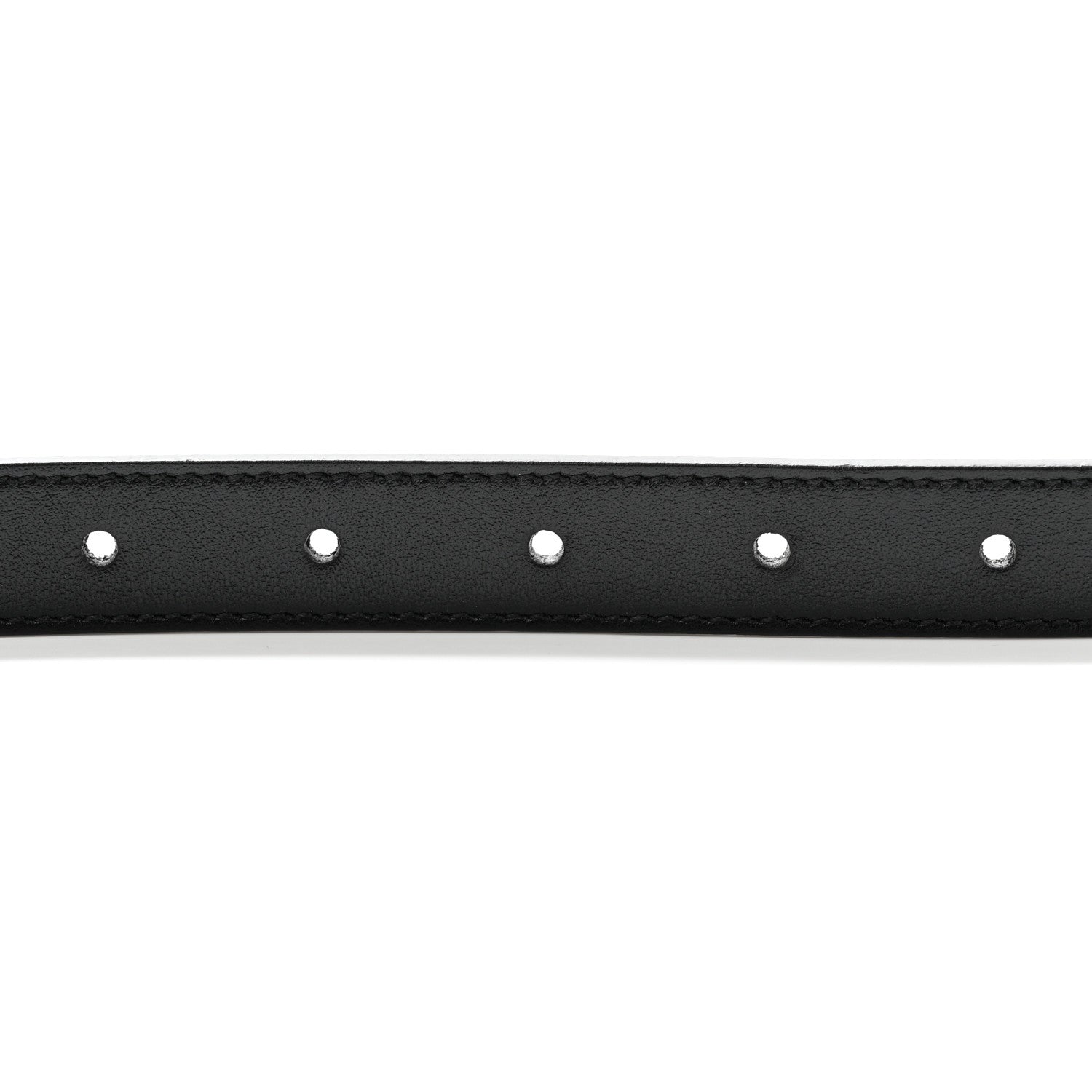 Gucci Plutone Calfskin Palladium Double G 20mm Belt 85 34 Black 3 of 6