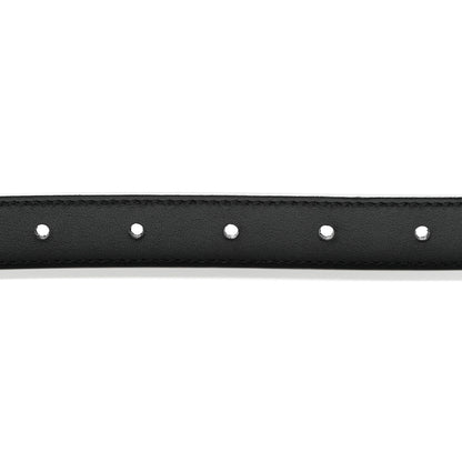 Gucci Plutone Calfskin Palladium Double G 20mm Belt 85 34 Black 3 of 6