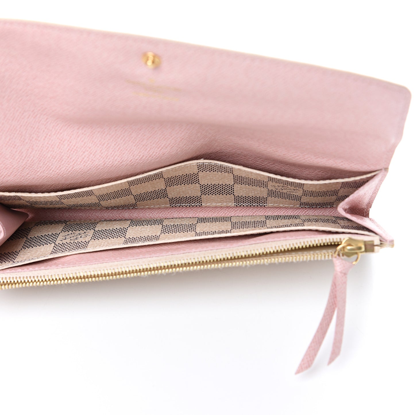 Damier Azur Emilie Wallet Rose Ballerine