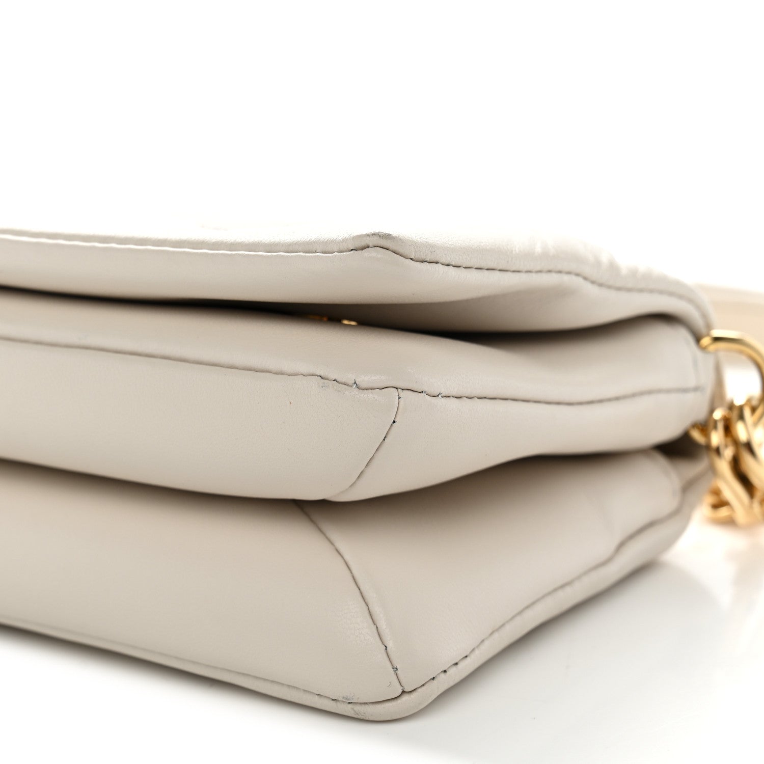 Louis Vuitton Lambskin Embossed Monogram Pochette Coussin Crossbody Cream 9 of 11