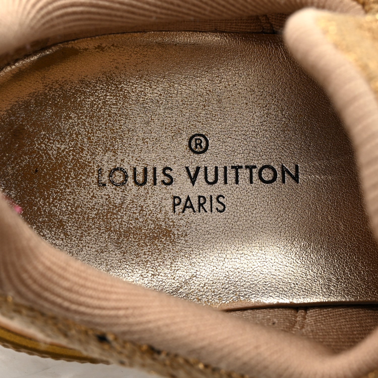 Louis Vuitton Technical Nylon Monogram Rubber Aftergame Sneakers 37.5 Gold 8 of 15