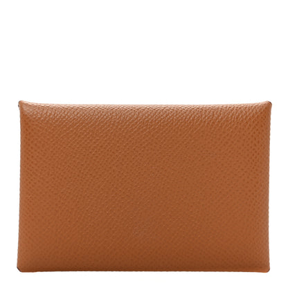 Hermes Epsom Calvi Card Case Gold 1 of 12