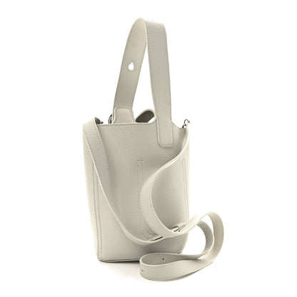 Loewe Soft Grained Calfskin Mini Pebble Bucket Bag White 3 of 9