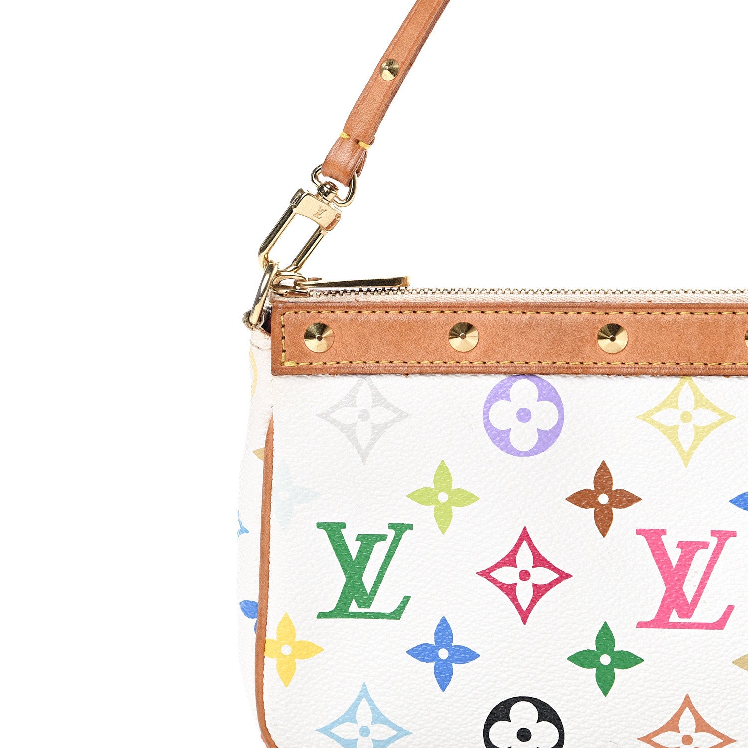 Louis Vuitton Monogram Multicolor Pochette Accessories White 8 of 13