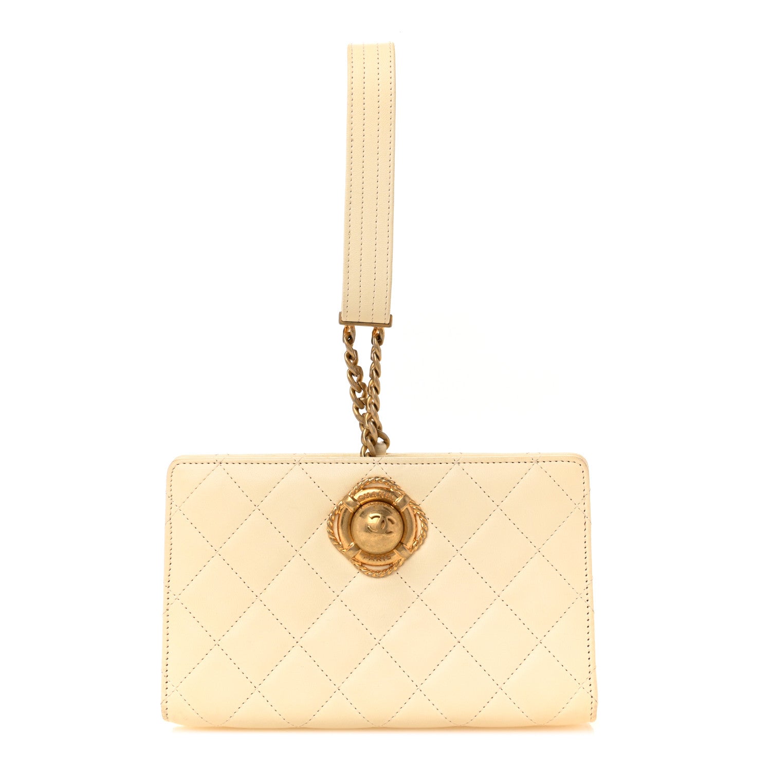 Chanel Lambskin Quilted Evening By The Sea Clutch White 1 of 13