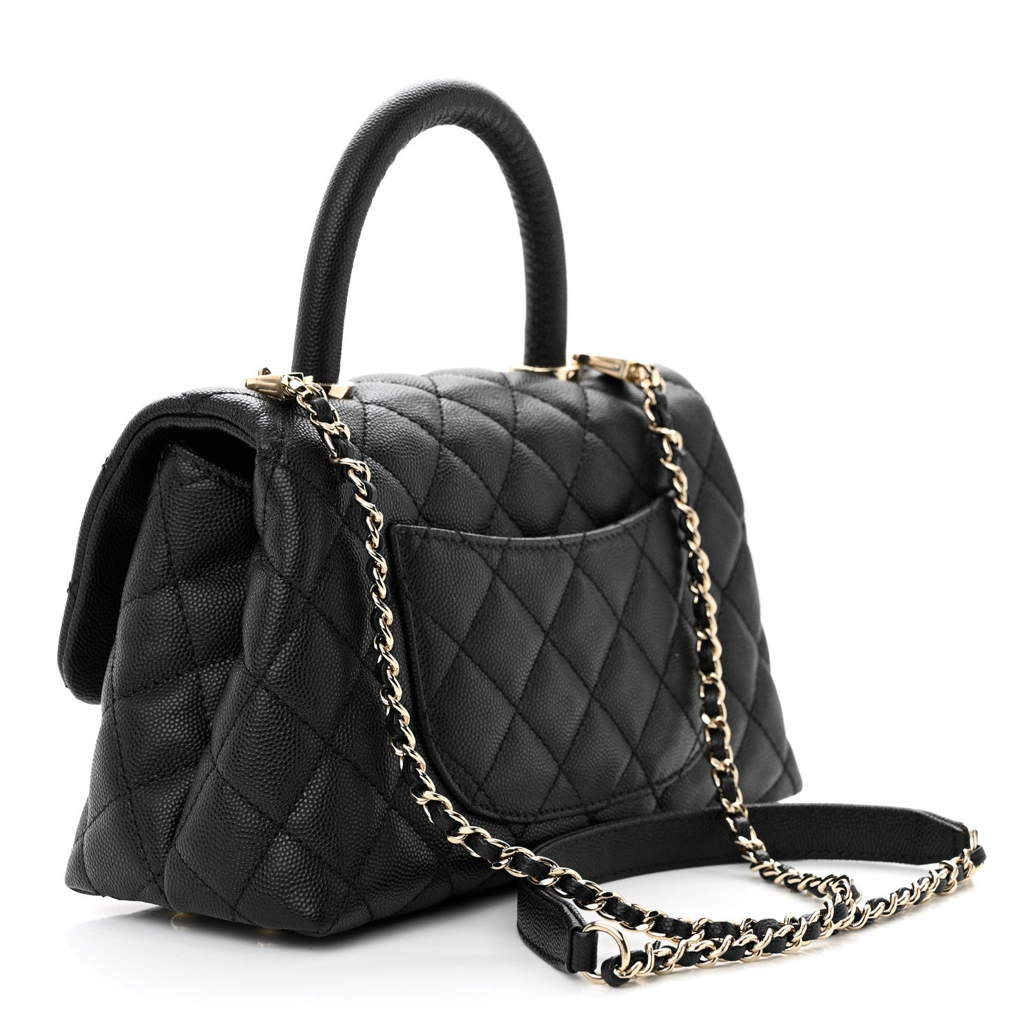 Chanel Caviar Quilted Mini Coco Handle Flap Black 3 of 10