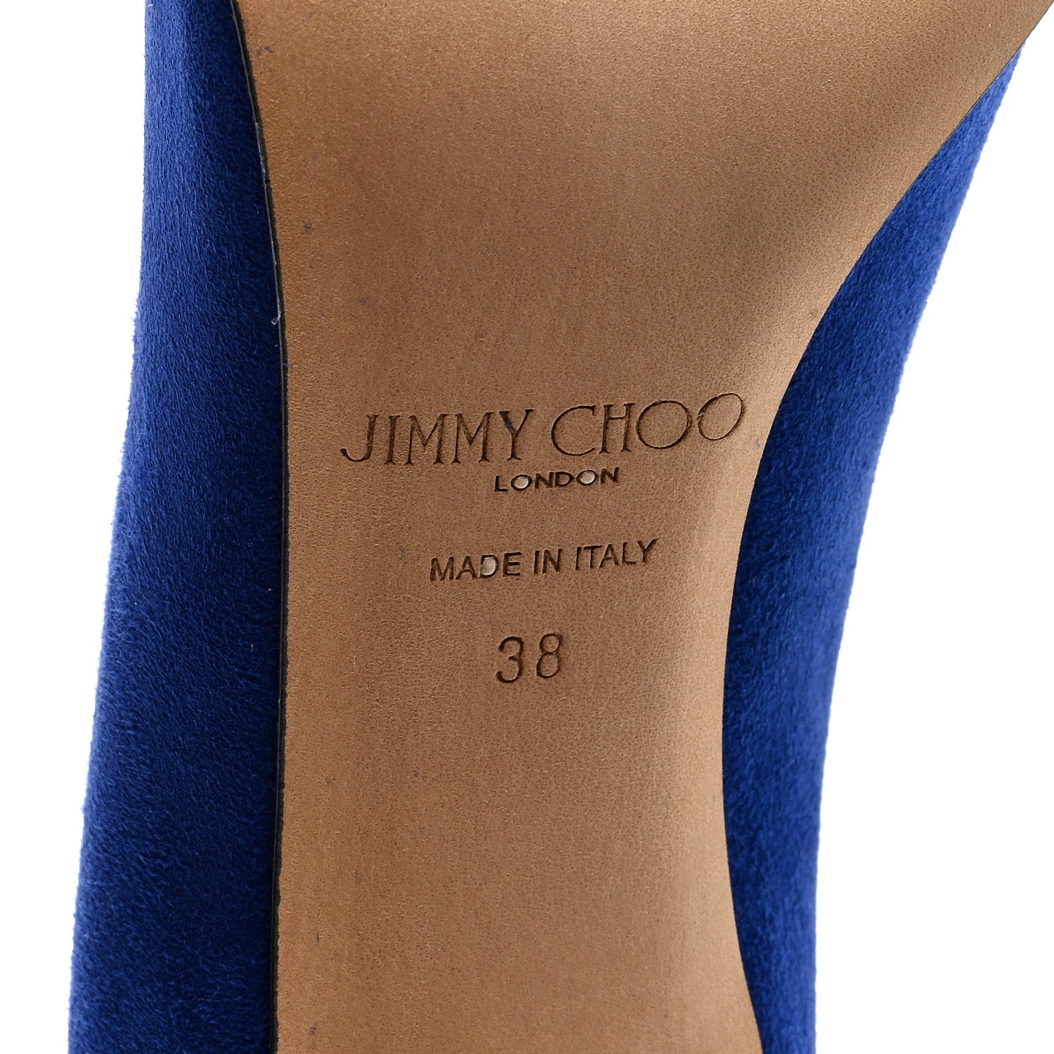 Jimmy Choo Suede Love 85 Pumps 38 Cobalt 7 of 7