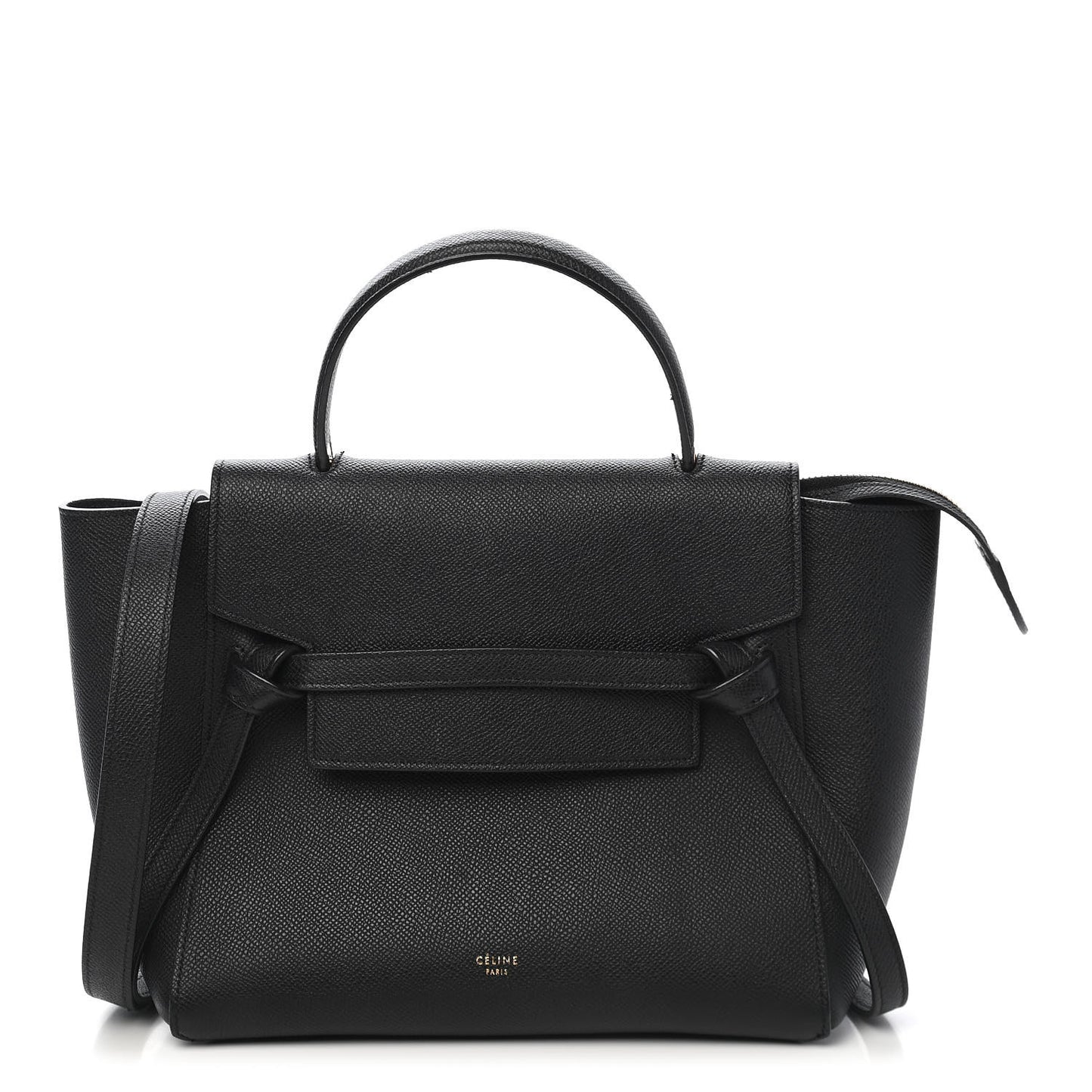 Grained Calfskin Micro Belt Bag Black